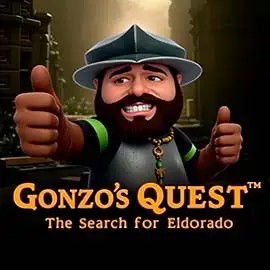 Slots logo of Gonzo's Quest from NetEnt at Jackpot Casino
