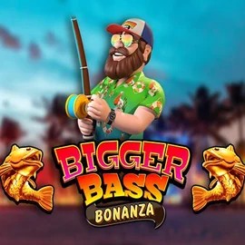 Bigger Bass Bonanza online game logo by Pragmatic Play on jackpotcasino.com.pl