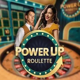 Official Live Casino logo: PowerUP Roulette by Pragmatic Play at Jackpot Casino